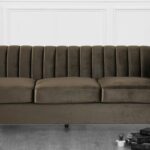 Gleaming 3 Seater Sofa in Dark Brown colour by Dreamzz Furniture