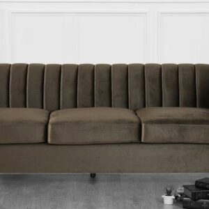 Gleaming 3 Seater Sofa in Dark Brown colour by Dreamzz Furniture