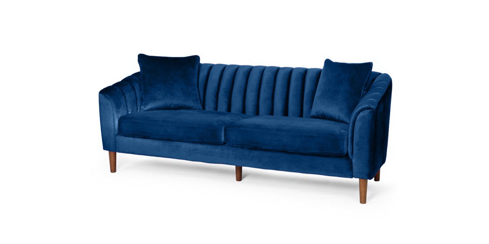 Effervescent 3 Seater Sofa in navy blue colour by Dreamzz Furniture