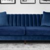 Effervescent 3 Seater Sofa in navy blue colour by Dreamzz Furniture