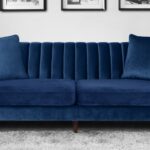 Effervescent 3 Seater Sofa in navy blue colour by Dreamzz Furniture