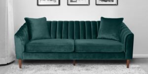 Effervescent 3 Seater Sofa in green colour by Dreamzz Furniture