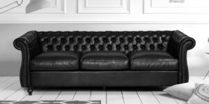 Jaguar 3 Seater Sofa in Black colour by Dreamzz Furniture