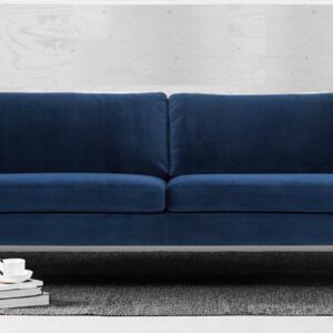 Charismatic 3 Seater Sofa in Navy Blue colour by Dreamzz Furniture