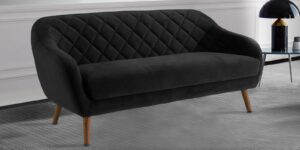 Pleasant Three Seater Sofa in Dark Brown colour