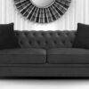 Perceptive Three Seater Sofa in Dark Brown Colour with Rolled Arms