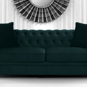 Perceptive 3 Seater Sofa in Green Colour by Dreamzz Furniture