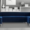 Consequential U Shape Sectional Sofa in Navy Blue colour by Dreamzz Furniture