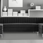 Consequential U Shape Sectional Sofa in Dark Grey colour