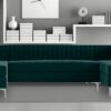 Consequential U Shape Sectional Sofa in Green colour by Dreamzz Furniture