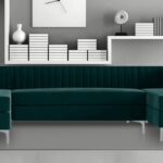 Consequential U Shape Sectional Sofa in Green colour by Dreamzz Furniture