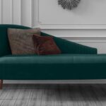 Elite LHS Lounger in Green Colour by Dreamzz Furniture