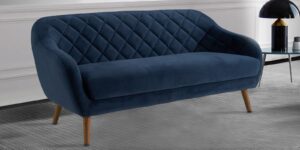 Pleasant Three Seater Sofa in Navy Blue colour