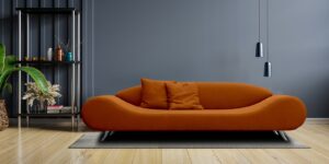 Astonishing 3 Seater Sofa in Orange Colour