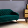 Pleasant Three Seater Sofa in Dark Green colour