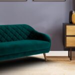 Pleasant Three Seater Sofa in Dark Green colour