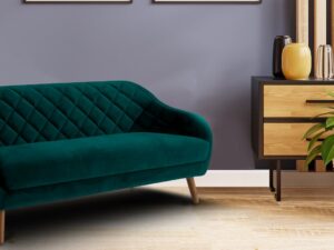 Pleasant Three Seater Sofa in Dark Green colour