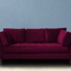 Tassel Three Seater Sofa in Malberry Colour