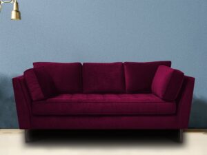 Tassel Three Seater Sofa in Malberry Colour