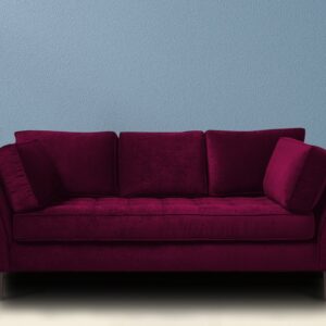 Tassel Three Seater Sofa in Malberry Colour