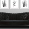 Ikon Three Seater Sofa In Black Colour