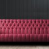 Obeisance Tufted Upholstered 3 Seater Sofa in  Pink colour