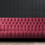 Obeisance Tufted Upholstered 3 Seater Sofa in  Pink colour