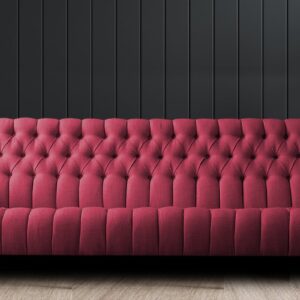 Obeisance Tufted Upholstered 3 Seater Sofa in  Pink colour