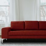 Stunning Three Seater Sofa In Burnt Orrange  Colour