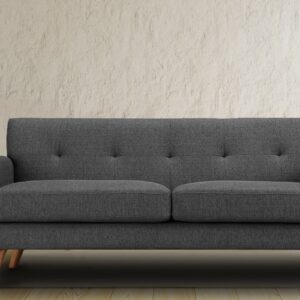 Mid-Century Classic 3 Seater Sofa in Grey Colour by Dreamzz Furniture