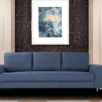 Stunning Three Seater Sofa In Blue Colour