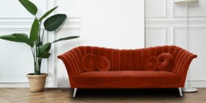 Ikon Three Seater Sofa In Orange Colour