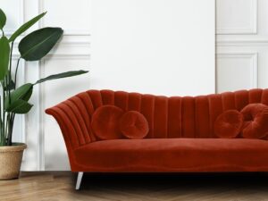 Ikon Three Seater Sofa In Orange Colour