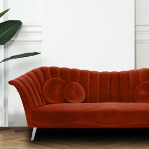 Ikon Three Seater Sofa In Orange Colour