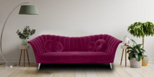 Ikon Three Seater Sofa In Purple Colour