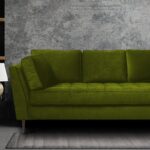 Tassel Three Seater Sofa in Light Green Colour