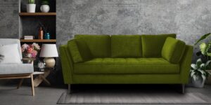 Tassel Three Seater Sofa in Light Green Colour