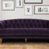 Chesterfield 3 Seater Sofa in Dark Purple colour