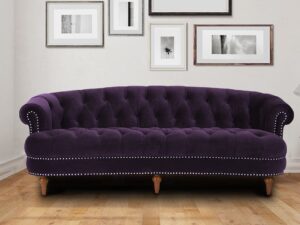 Chesterfield 3 Seater Sofa in Dark Purple colour
