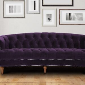 Chesterfield 3 Seater Sofa in Dark Purple colour