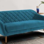 Pleasant Three Seater Sofa in Blue colour