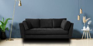 Tassel Three Seater Sofa in Grey Colour