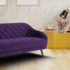 Pleasant Three Seater Sofa in Dark Purple colour