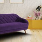 Pleasant Three Seater Sofa in Dark Purple colour
