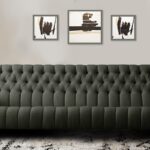 Obeisance Tufted Upholstered 3 Seater Sofa in Summer Green Colour