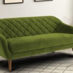 Pleasant Three Seater Sofa in Dark Olive Green colour