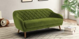 Pleasant Three Seater Sofa in Dark Olive Green colour