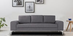 Stunning Three Seater Sofa In Grey Colour