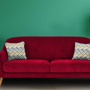 Simplistic 3 Seater Sofa In Red Colour
