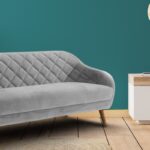Pleasant Three Seater Sofa in Light Grey colour